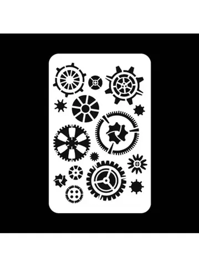 Трафарет для аквагрима "Механизмы", прямоугольный 14 на 9 см