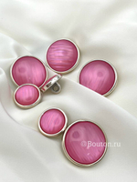 Пуговицы золотистые розовые