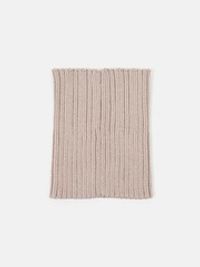 Снуд из смесовой шерсти "Ваниль" вертикальная вязка