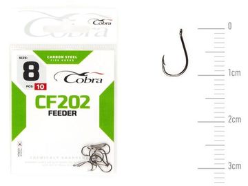 Крючки Cobra FEEDER CF202  №8, 10 шт.
