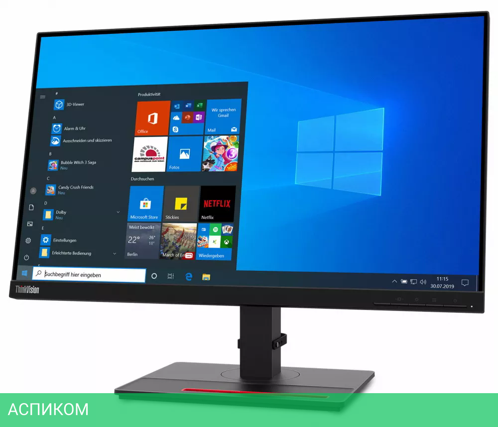 Монитор Lenovo ThinkVision T24h-20 (61F0GAT1EU)