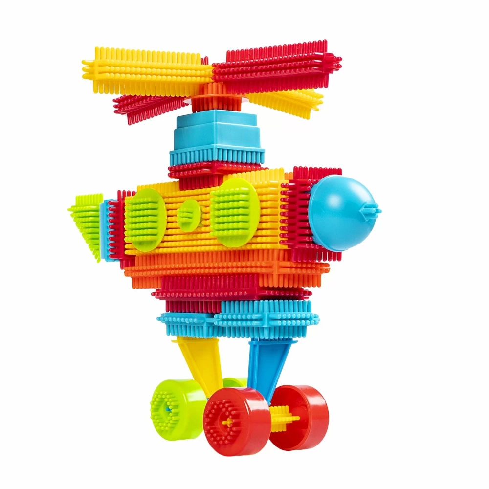 Конструктор пласт Ежик 98 дет ГОНОЧНЫЙ БОЛИД + ВЕТРЯК арт ВВ2574 (Bondibon)