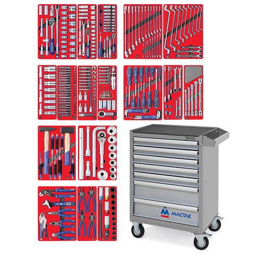 МАСТАК (52-07323G) Набор инструментов "ЭКСПЕРТ" в серой тележке, 323 предмета