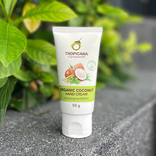 Увлажняющий крем для рук Кокос, Лемонграсс и Мята Organic Coconut Hand Cream Lemongrass & Mint Tropicana