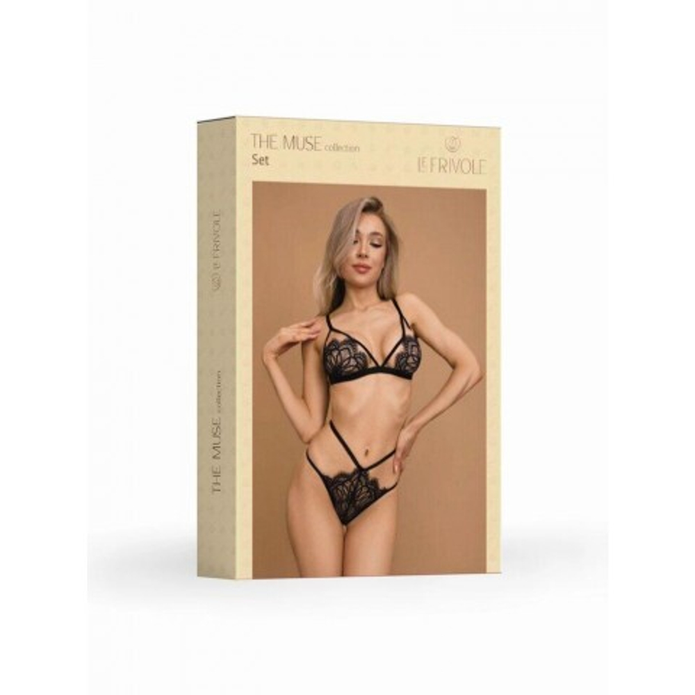 Контурный комплект с кружевом и стрепами Muse (L/XL)