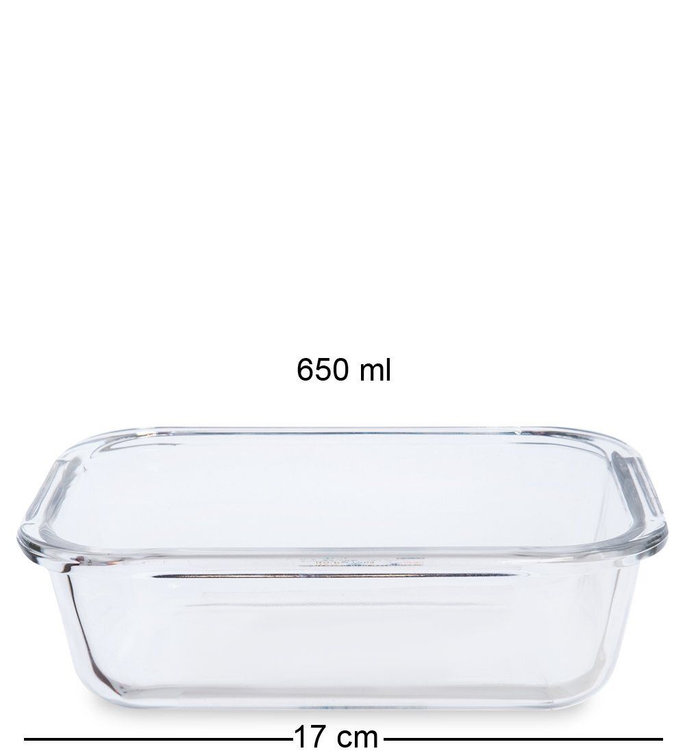 HM-01/26-A Контейнер прямоугольный стеклянный 650 мл