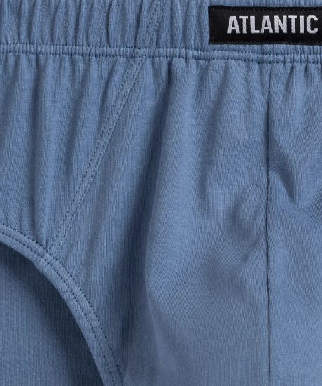 Мужские трусы (3шт) слипы классика Atlantic 3MP-168, темно-синий + голубой + серый