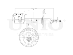 Амортизатор газовый передней подвески правый UNIO SAB-10354