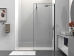 Душевая перегородка Волк-Ин (Walk-In) VSW-1HS800CLGM, 800*2000, вороненая сталь, стекло прозрачное