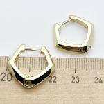 Ювелирные швензы Конго с позолотой, размер 21*20 мм, цена за пару