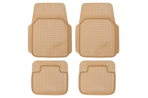 Коврики в салон для универсальные Lider, 4 шт. (полиуретан, бежевые) NLC.00.00.212