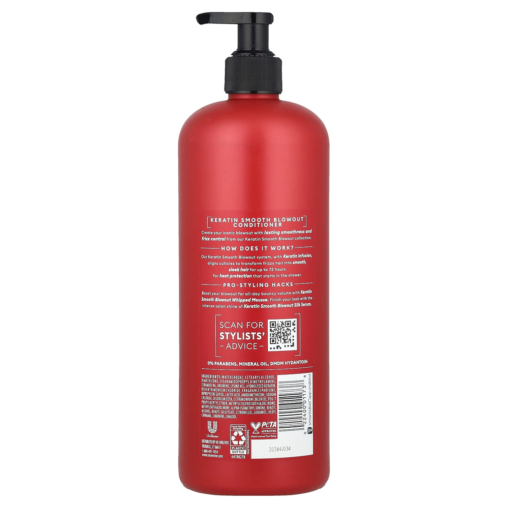 TRESemmé, Keratin Smooth Blowout, кондиционер, 828 мл (28 жидк. Унций)