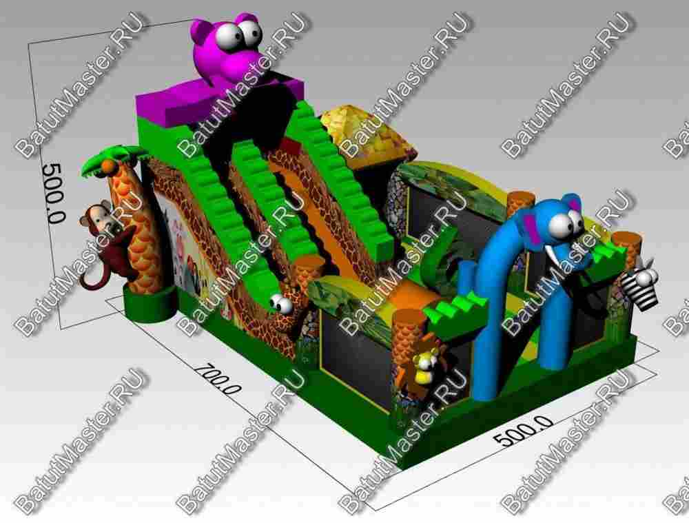 Надувной батут "Бегемотик"
