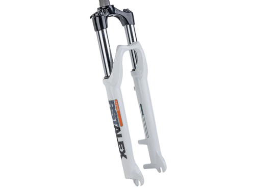 Вилка аморт. 1-0048 26"х28,6 шток 260мм пруж.-масл. рег. гидр. блок. 100мм D белая RST ALEX TNL