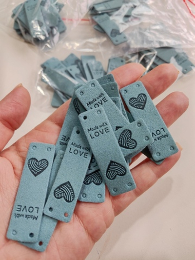 ИНДИГО СЕРДЕЧКО - Нашивка 5х1,5см (Упаковка - 15шт) (1244 Евгения)