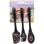 Набор кулинарный (лопатка 24*5,3см+кисточка 22,2*4см+ложка 24*4,8см) «Cupcake time»