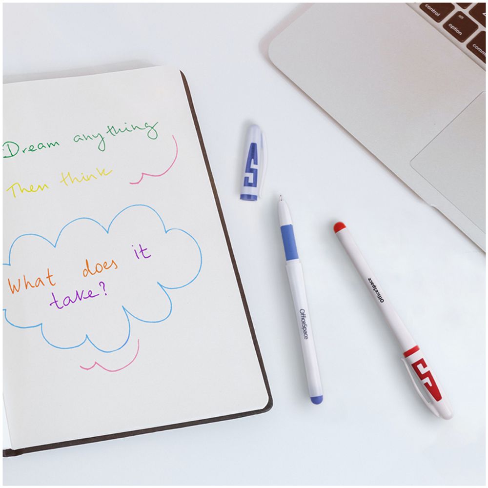 Набор гелевых ручек OfficeSpace 06цв., белый корпус, 1,0мм, европодвес