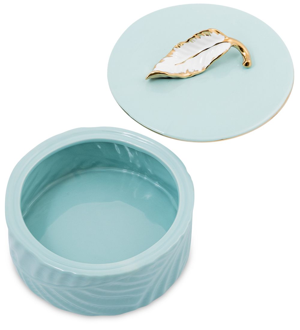 OS-181/3 Декоративная ваза с крышкой Коллекция «Листья»