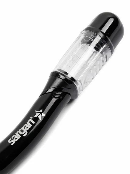 Трубка Sargan Снорклер сухая 2 клапана черный