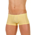 Мужские трусы-хипсы из ткани с текстурой змеиной чешуи Snake Yellow Boxer (Размер: L) (Цвет: желтый)