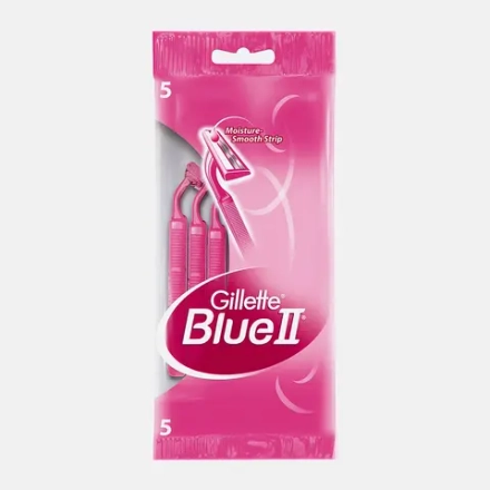 Бритва Gillette Blue II одноразовая женская 4шт+1шт подарок