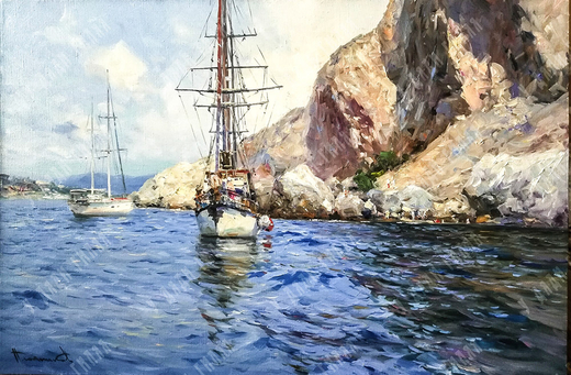 Плотников В. В. Крым. Мыс Алчак. Холст, масло. 2020 г.