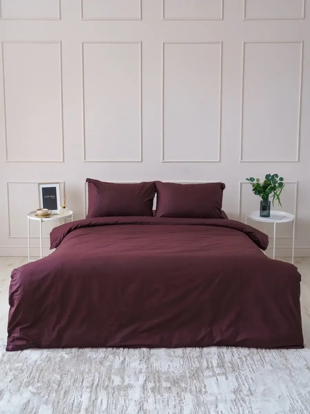 Постельное белье 1,5 поплин Павлайн Sweet Sleep однотон шоколад