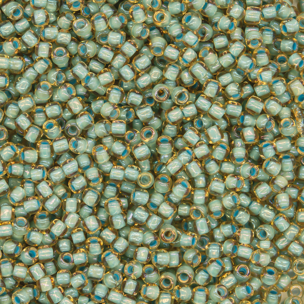 Японский бисер TOHO Round 11/0 (№952), окрашенный изнутри прозрачный