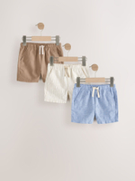 Шорты для мальчика Next AG3-820, 3 шт., Песочный, Синий
