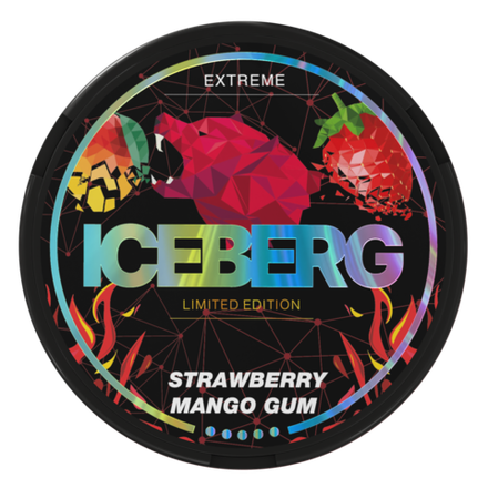 ICEBERG STRAWBERRY MANGO GUM (130МГ) - ЖВАЧКА КЛУБНИКА МАНГО