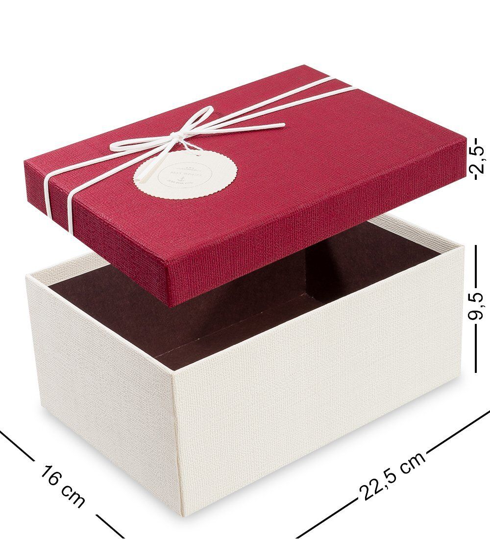 WF-09-B Набор коробок из 3шт «Прямоугольник» цв.молочн./борд.