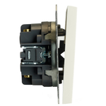 Переключатель перекрестный 2-клавишный (механизм), STEKKER, 250В, 10А, серия Эмили, RSW10-5111-01, белый фарфор, soft touch 50162