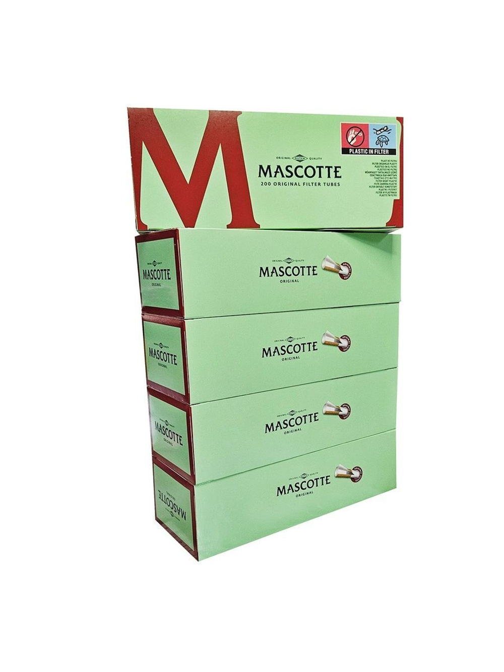 Гильзы для сигарет "Mascotte" Original 5х200шт Ацетатный фильтр (Комплект)