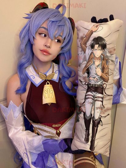 Мини дакимакура Эрен Йегер и Леви Аккерман из Атака Титанов арт. M0310, 60х20 см