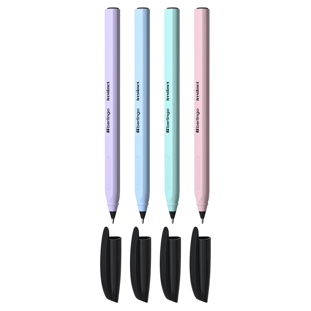 Ручка шариковая Berlingo "Instinct" синяя, 0,7мм, корпус ассорти