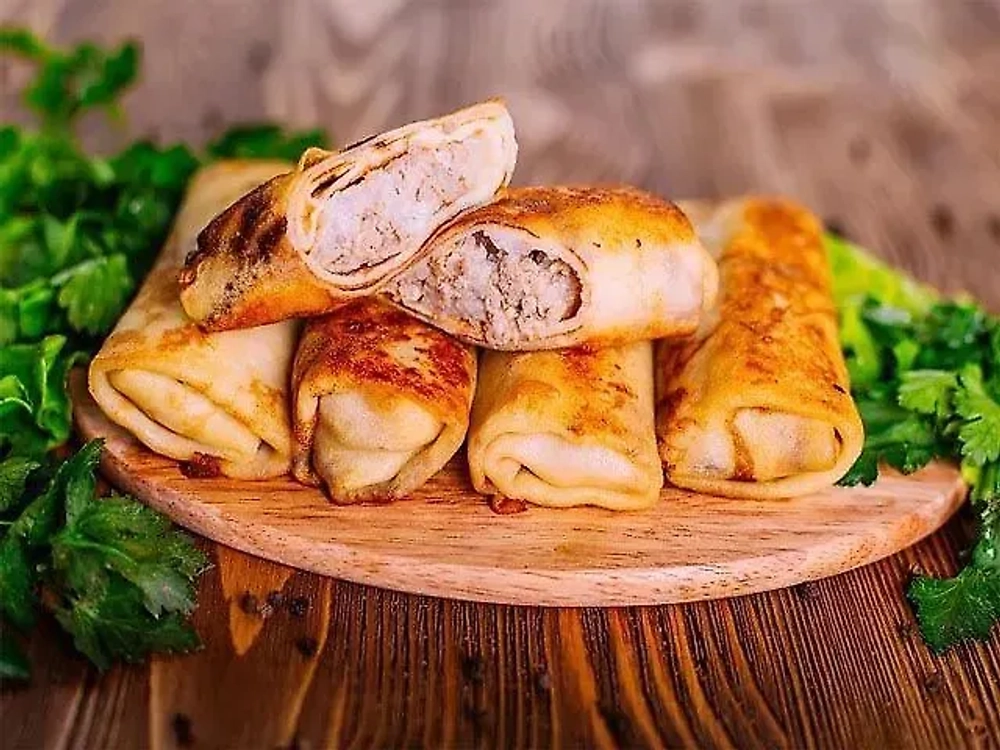 вес. БЛИНЫ фаршированые: МЯСО, РИС  2,5 кг в уп.