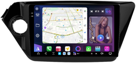 Магнитола для KIA Rio 3 2011-2017 - FarCar GX106M монитор 9.5" 2K QLED на Android 14, TS20, 6+128Гб, CarPlay, 4G SIM-слот