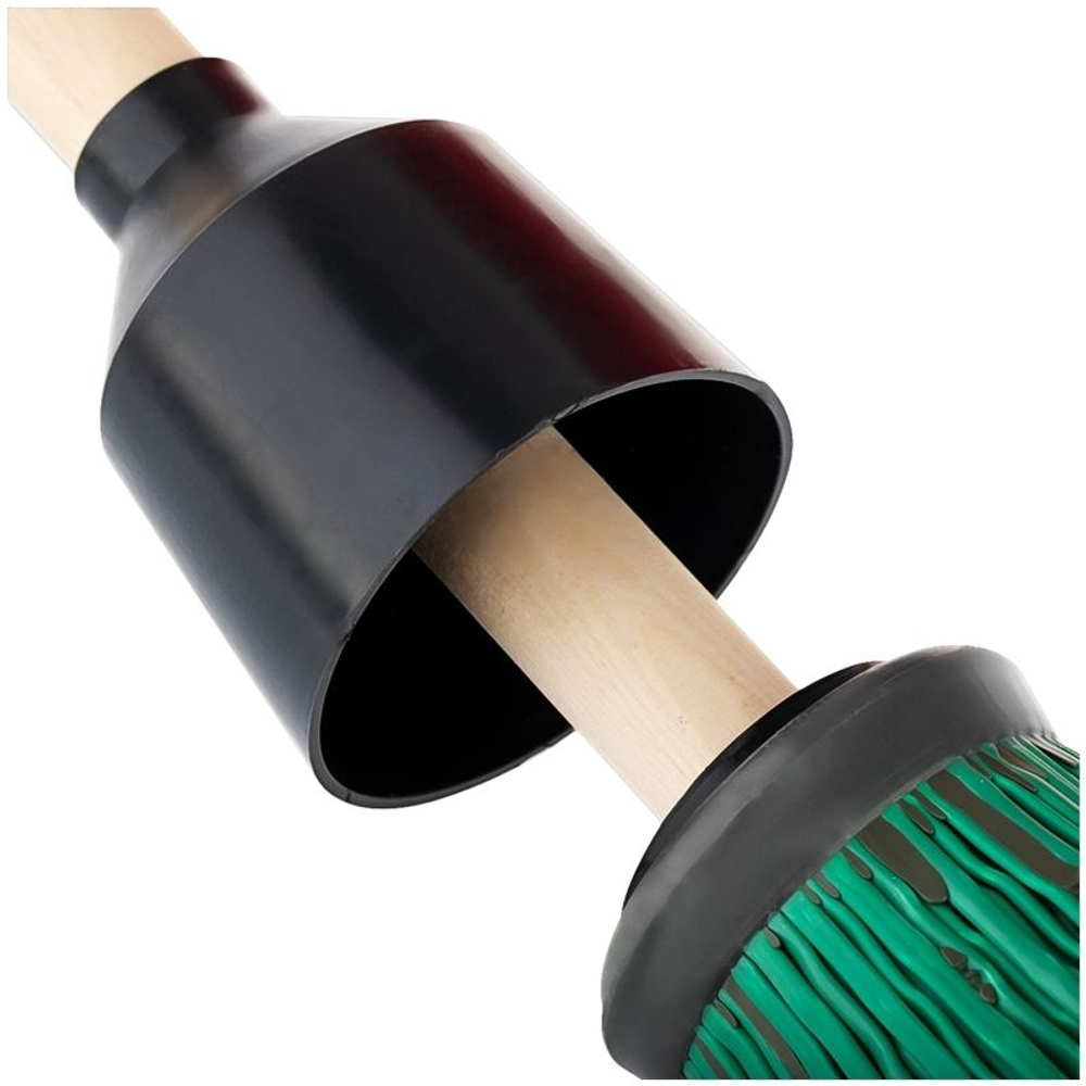 Метла "Vega", для улицы, круглая 26х20 см,  деревянный черенок 120 см