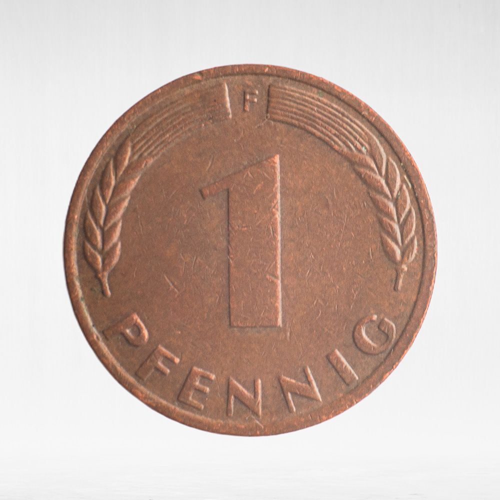 Germany, 1 Pfennig, 1972, (Stuttgart Mint - "F"), VF