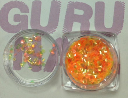 Кои (рыбья чешуя) для дизайна ногтей оранжевые