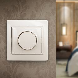 1-401-02 Intro Светорегулятор поворотный, 600Вт 230В, IP20, СУ, Plano, сл.кость | Intro