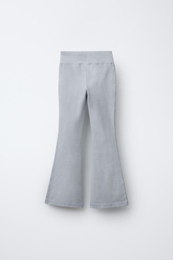 ZARA РАСКЛЕШЕННЫЕ ЛЕГИНСЫ, СВЕТЛО-СЕРЫЙ