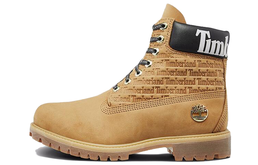 Timberland 6 Inch Premium Logo Wide Fit Boots "Wheat Nubuck"