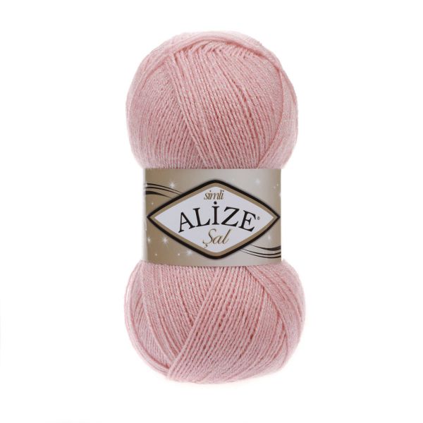 Пряжа Alize (Ализе) Sal Simli / уп.5 мот. по 100 г, 460м, 161 пудра A