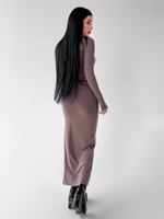 Платье Balnur 1950 длинное облегающее с прорезями для пальца на рукавах