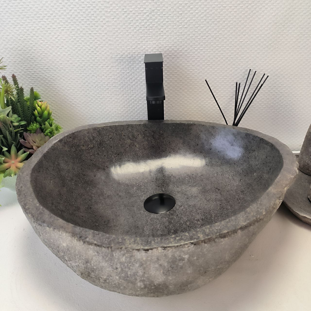 Раковина из речного камня RS-63386 (51*44*15) 0123
