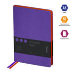 Ежедневник недатированный, А5, 136л., кожзам, Berlingo "Fuze", цветной срез, фиолетовый