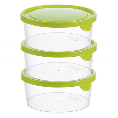 Набор емкостей ПМ 0,5л д/продуктов круг 3шт М1440 (12)