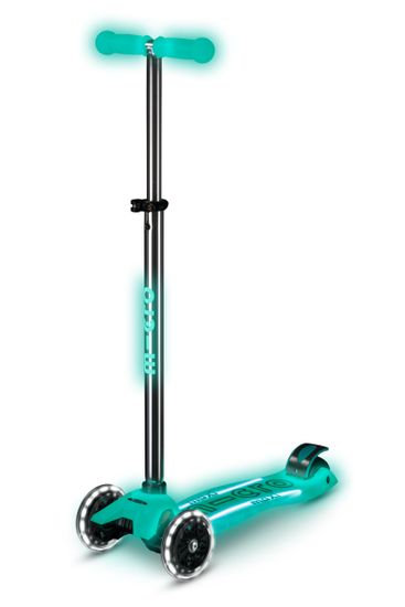 Самокат Maxi Micro Deluxe Glow Plus (светящийся) LED зеленый мармелад