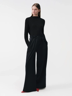 Лонгслив из кашемира черный OLA OLA